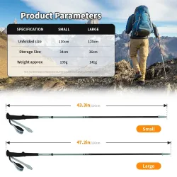 NATUREHIKE Air Terk EXT : bâtons de randonnée ultralégers en carbone
